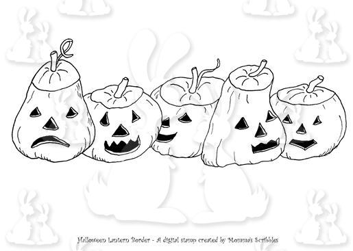 Halloween Lantern Border