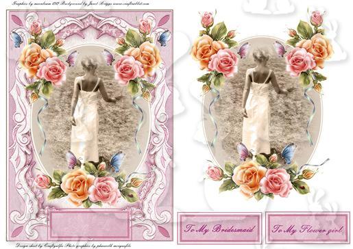Bridesmaid or flower girl card front