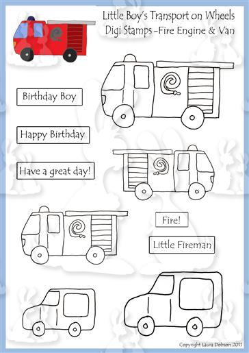 Little boys transport on wheels-Fire Engine&Van