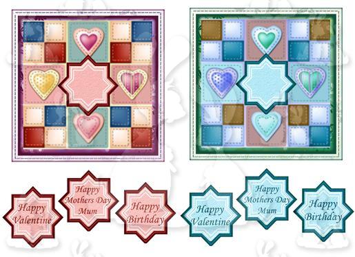 2 Square cards( Mothers Day No 1)