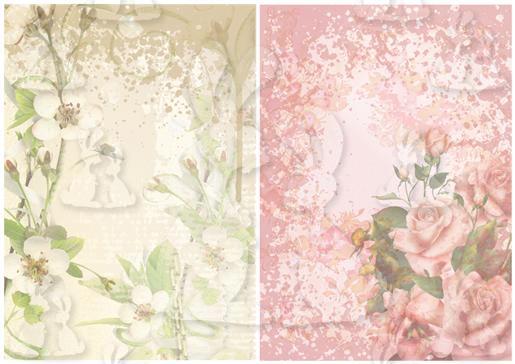 Overlayed Vintage Floral Backgrounds