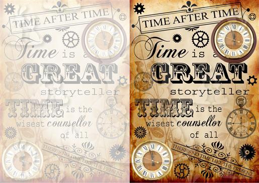 Steampunk Clock Duo Backgrounds