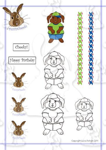 FuzzyCheeks Digi Stamps cheekybun