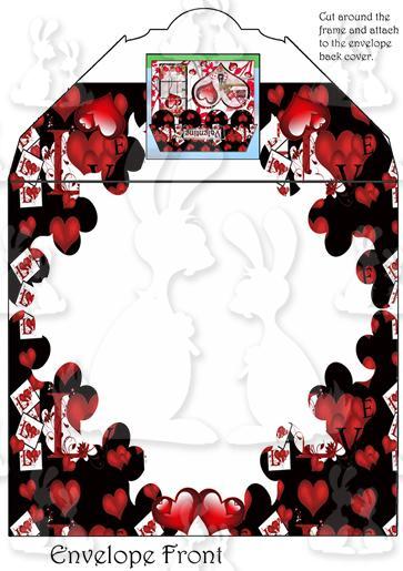 hearts envelope front