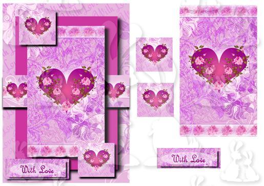 With Love A5 + decoupage