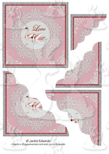 Love Swans 2  Corner Stacker