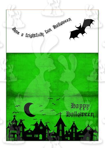 Easy Halloween Card - green