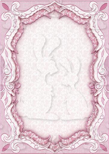 CU4CU A4 PINK LACE FRAME