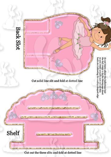 Ballet Dancing Shelf Card Shelf and back slot set
