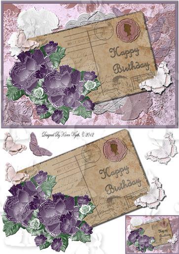 Vintage Postcard Happy Birthday