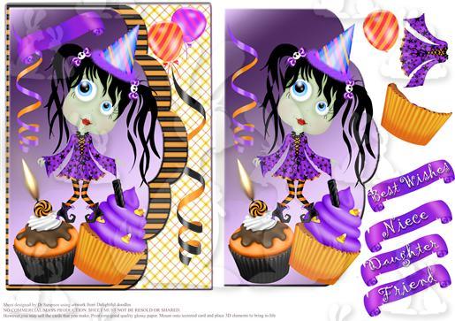 Topper for Fun and Goulish Birthday Kit