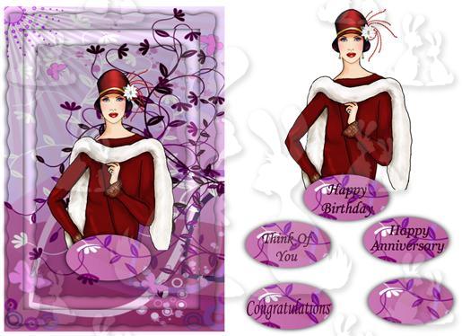 A5 card (Deco No 1a)