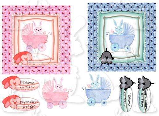 2 Square Toppers (Baby No1)