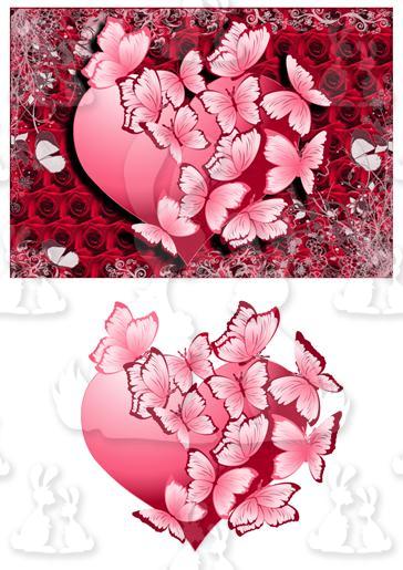 Butterfly Heart A5 Landscape