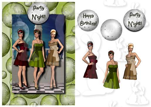 Party Night! A5 + decoupage