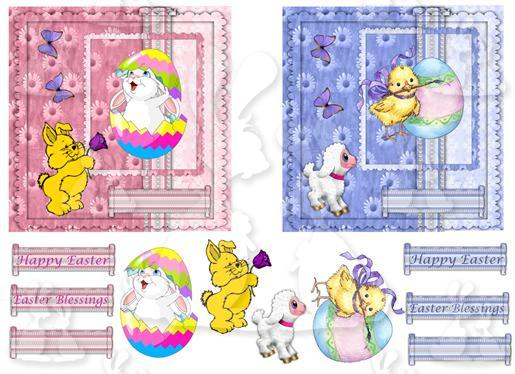 2 square Toppers (Easter No 3)