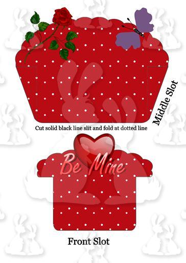 Valentine Shelf Card Middle n front