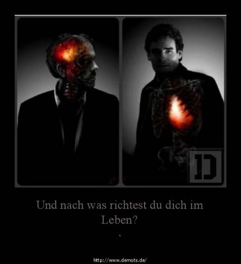 Und nach was richtest du dich im Leben?