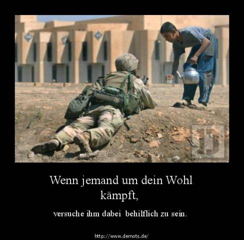 Wenn jemand um dein Wohl kämpft,
