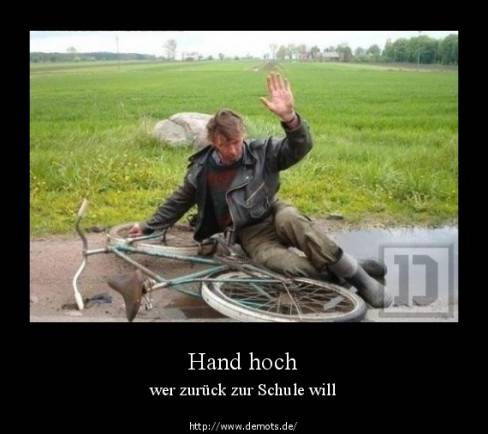Hand hoch