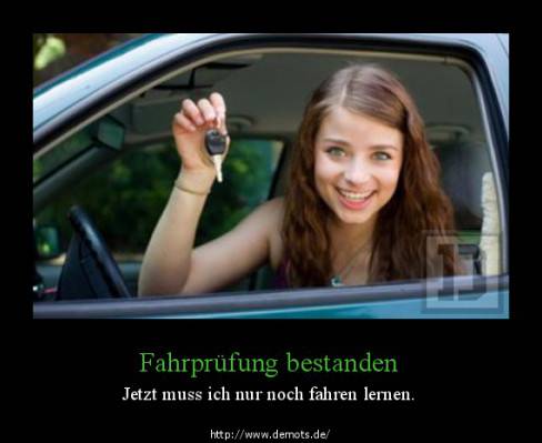 Fahrprüfung bestanden