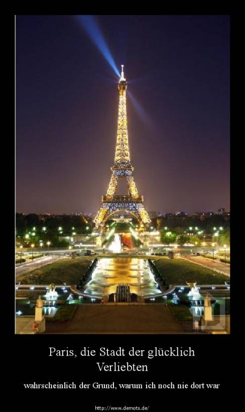 Paris, die Stadt der glücklich Verliebten