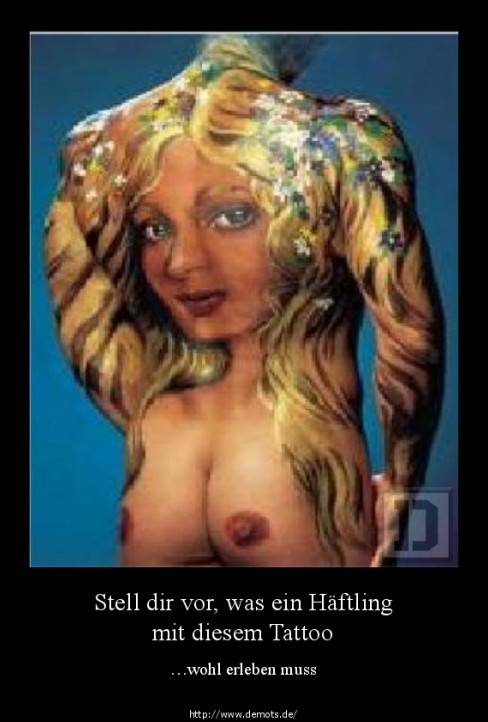 Stell dir vor, was ein Häftling mit diesem Tattoo