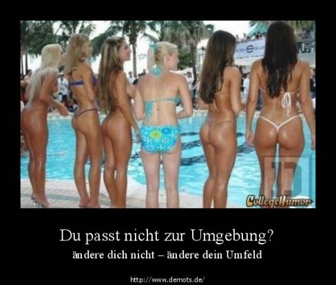 Du passt nicht zur Umgebung?