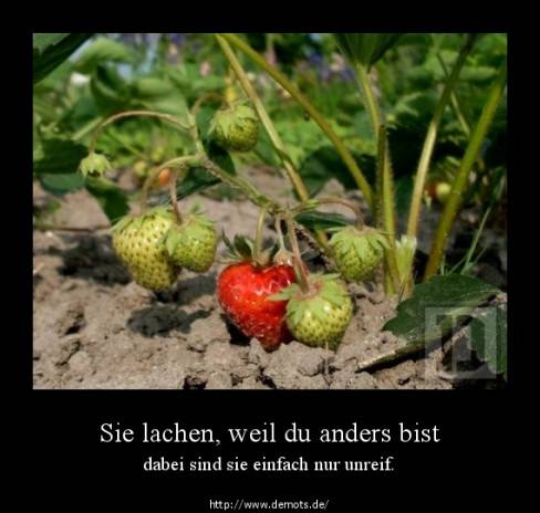Sie lachen, weil du anders bist