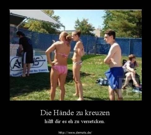 Die Hände zu kreuzen
