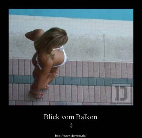 Blick vom Balkon