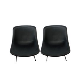 Set 2 Poltroncine Auky nero, Lapalma - Deesup