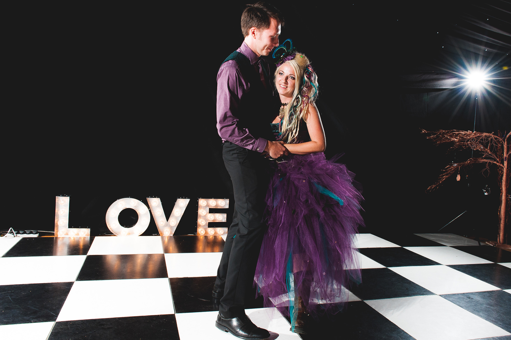 And the bride wore purple Jojo and Andy�s steampunk