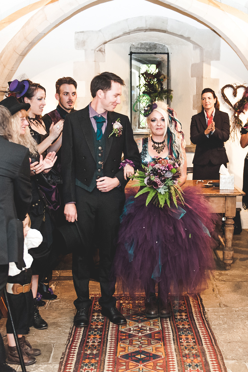 And the bride wore purple Jojo and Andy�s steampunk
