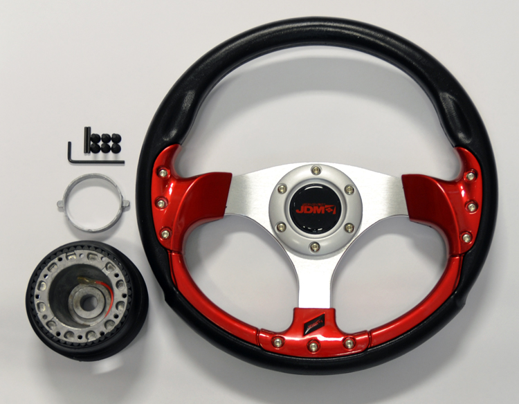 9199 Toyota MR2 Celica 32CM JDM Red & Black STEERING WHEEL + BOSS KIT