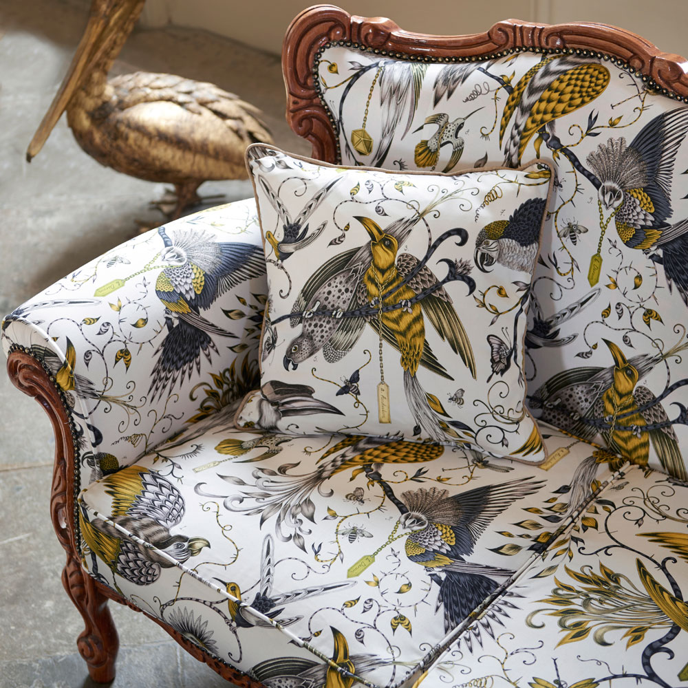 Audubon Gold fabric Animalia Clarke & Clarke