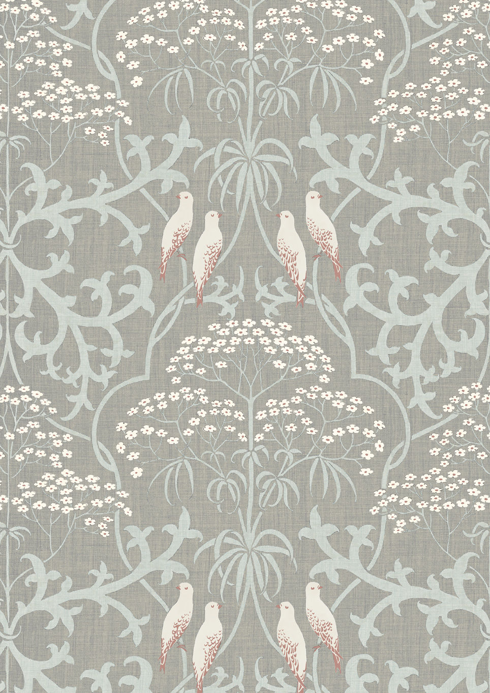 Bella - Sugar Almond fabric | Voysey | Lewis & Wood