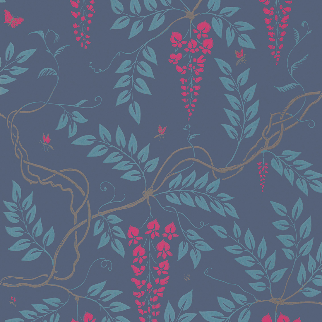 Egerton Indigo wallpaper Archive Anthology Cole & Son