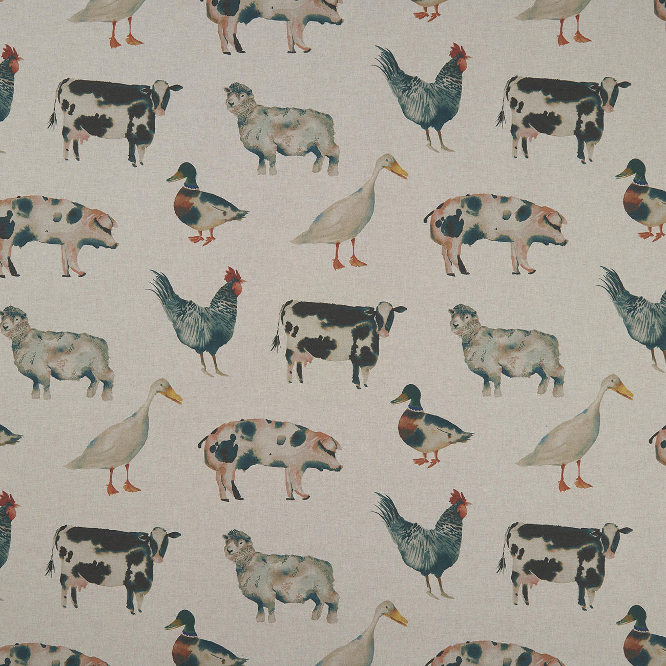 On The Farm Linen fabric Country Garden Studio G