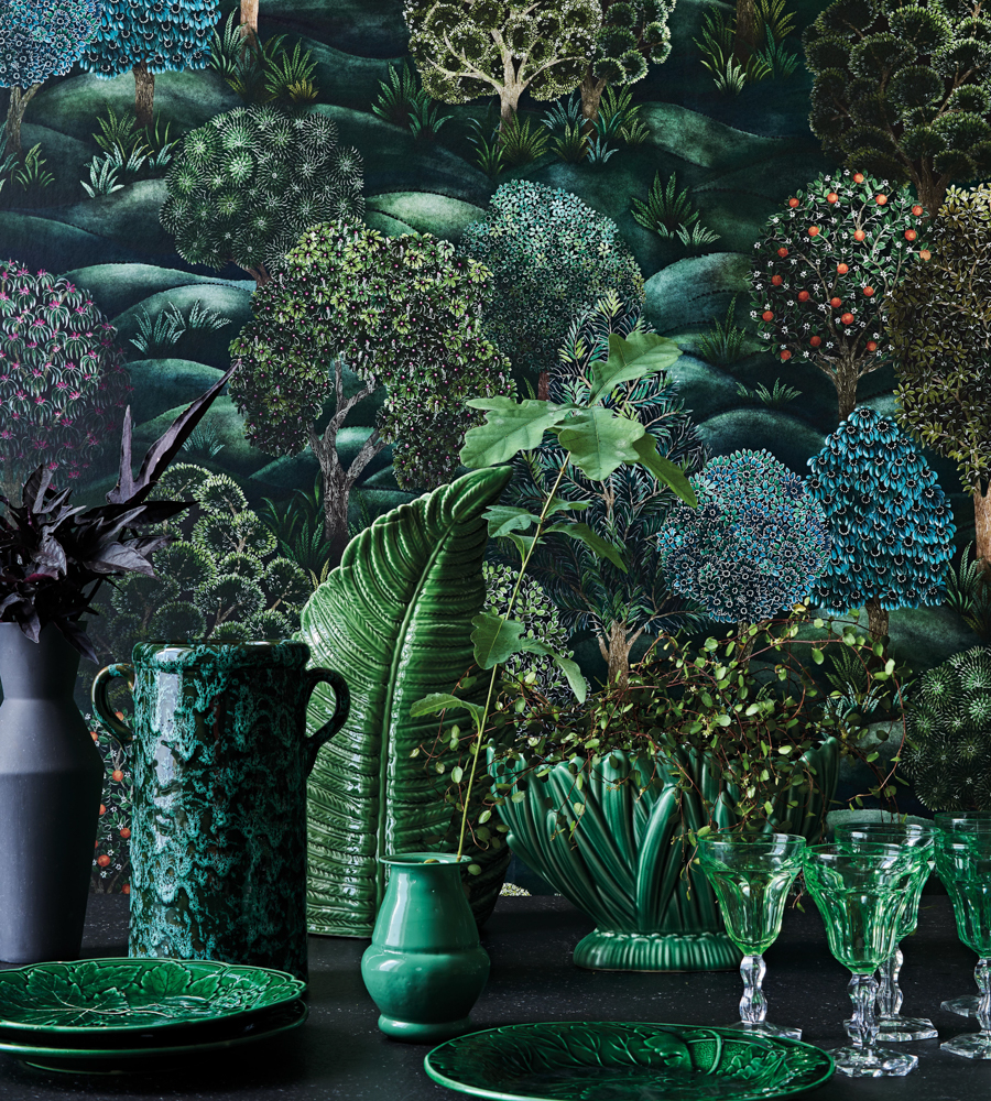 Forest Forest Greens wallpaper Botanicals Cole & Son