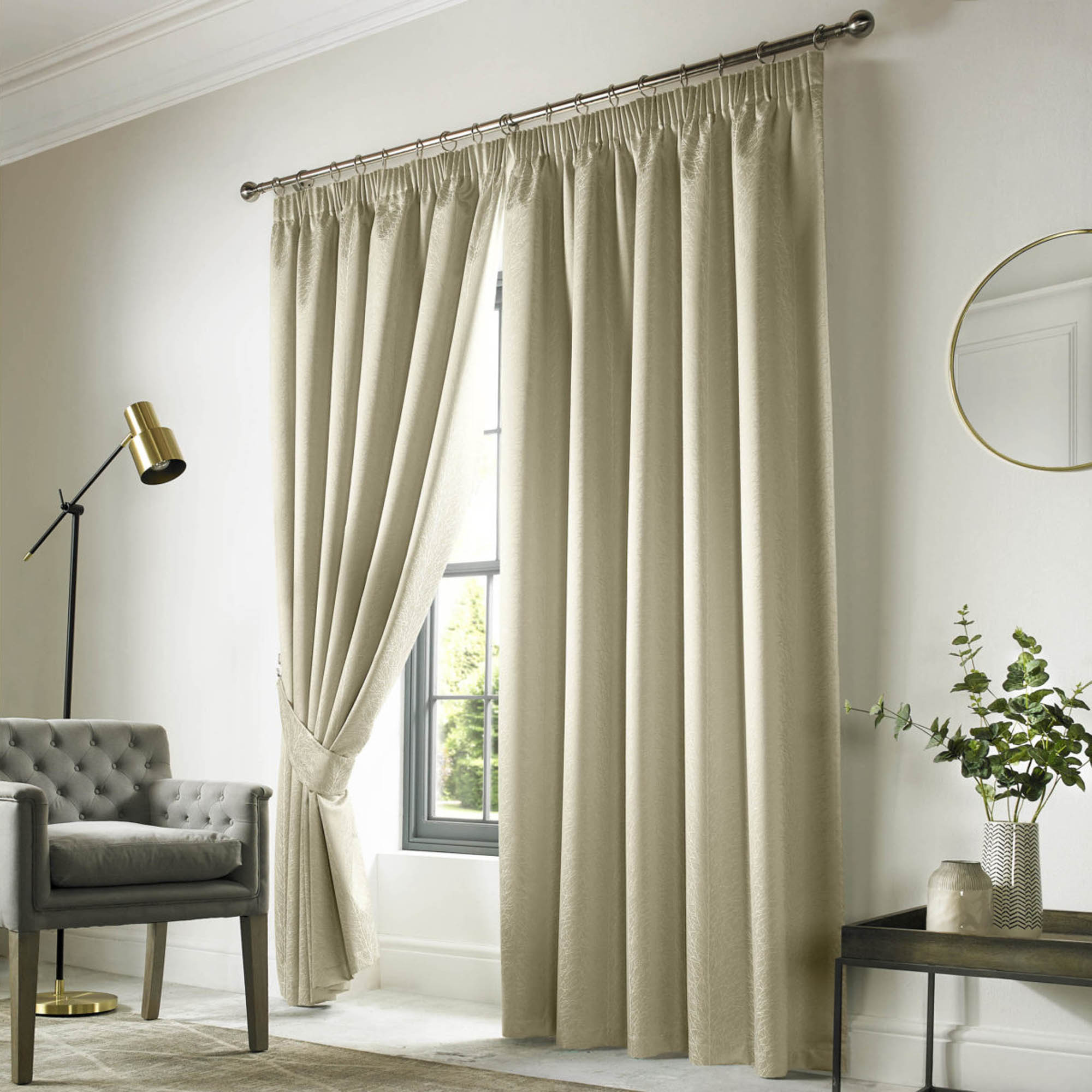 Sherwood Sand Blackout Curtains Ashley Wilde Ready Made