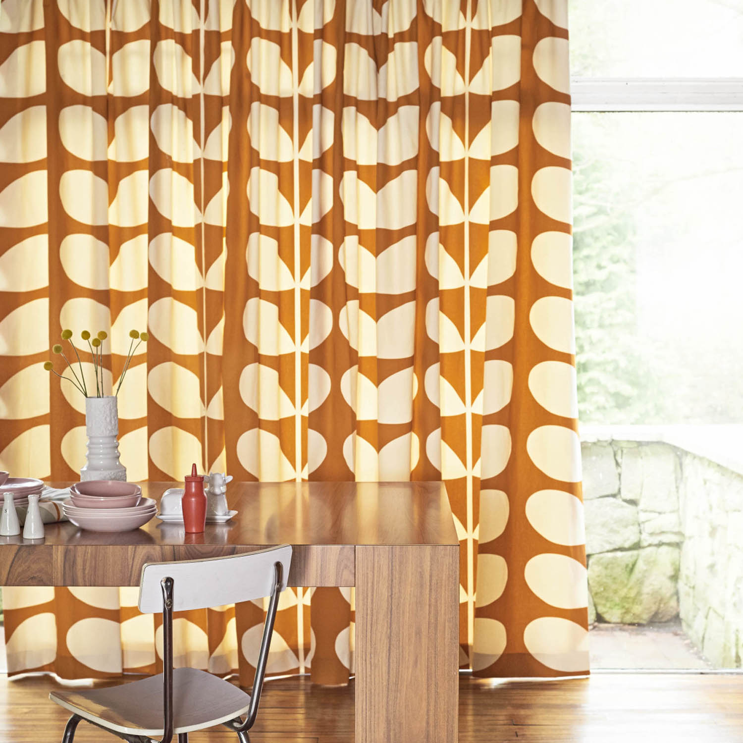 Giant Stem Orange Fabric Orla Kiely Prints Volume 1 Ashley Wilde
