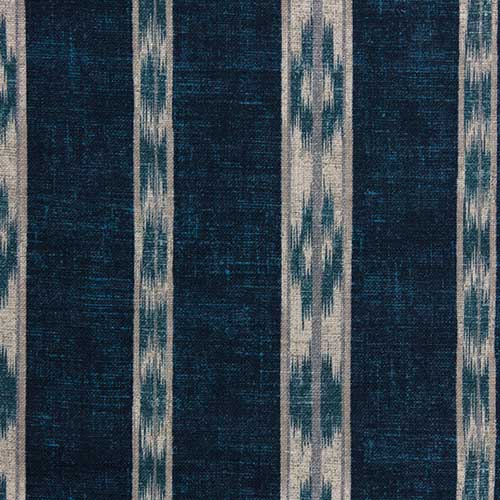 Ikat Stripe Indigo fabric Ikat Prints Titley & Marr