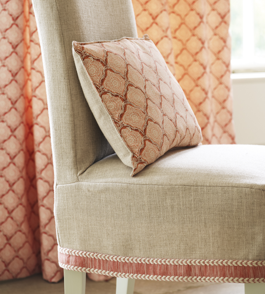 Kashmira Coral fabric Echo Indienne Baker Lifestyle