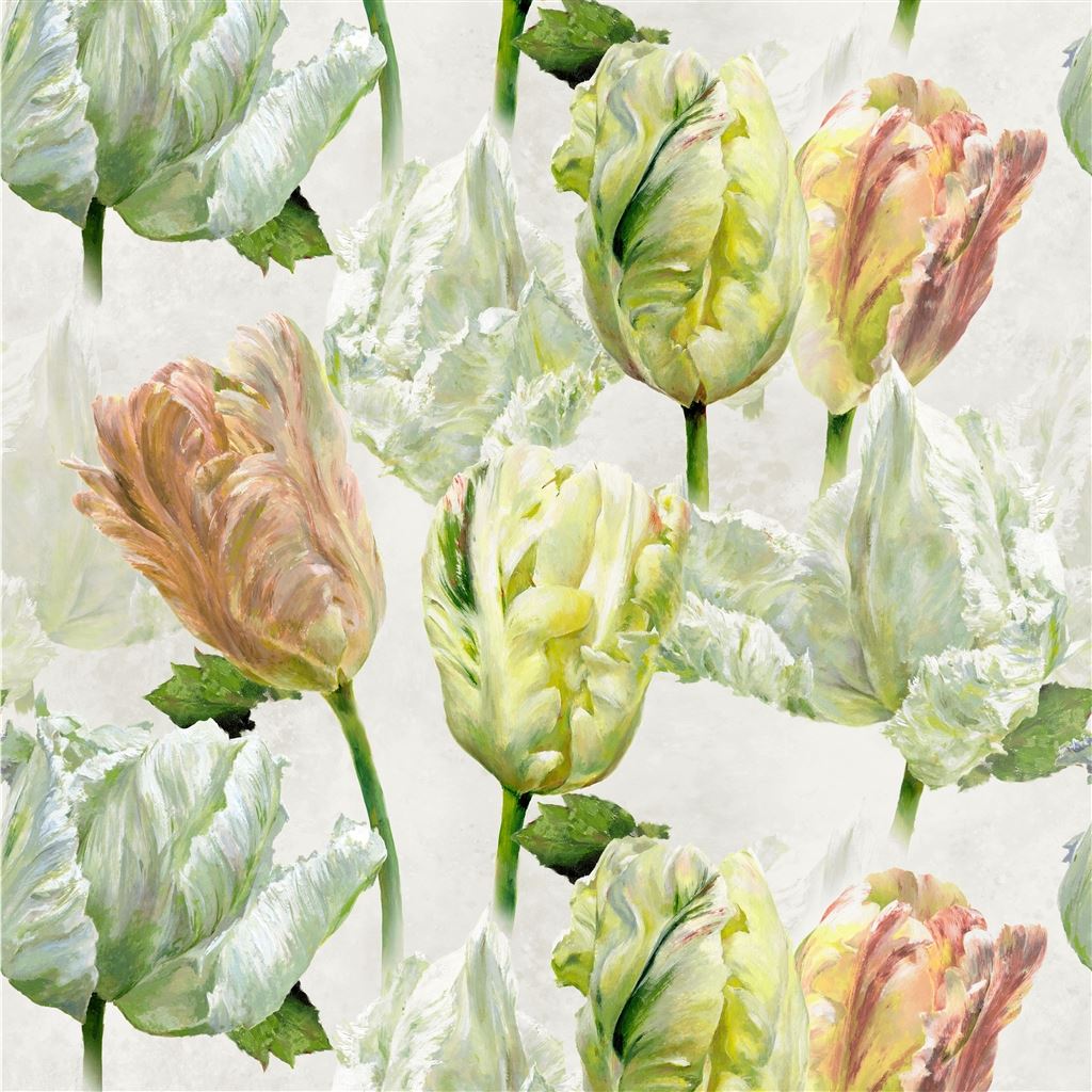 Spring Tulip Buttermilk fabric Grandiflora Rose Designers Guild