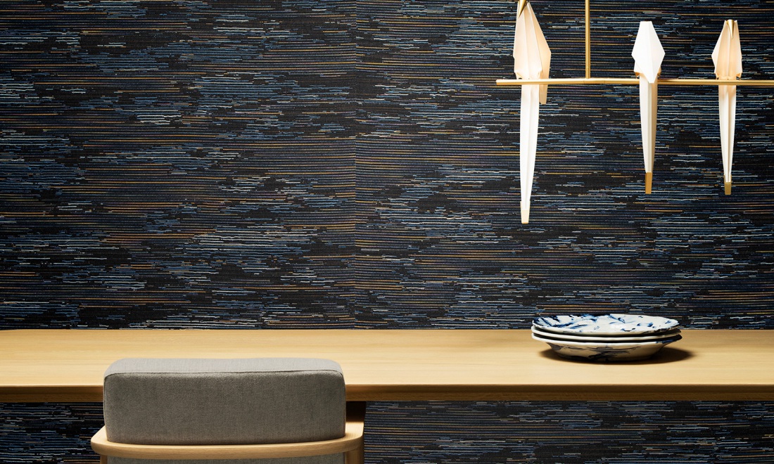 Tie Tami Sunset Wallpaper Moooi Wallcovering Tokyo Blue Arte