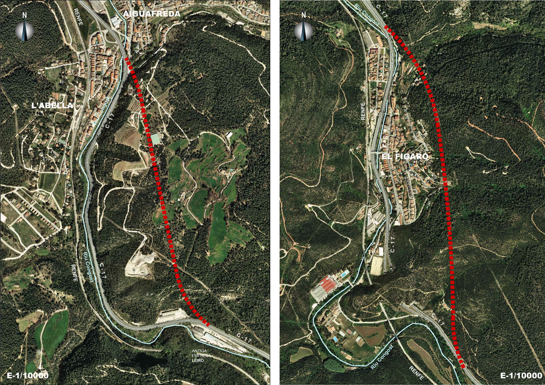 El projecte proposa allunyar la carretera de la vall del Congost en els trams entre Aiguafreda i Tagamanent, i el Figaró