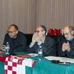 El president del Mollet, Feliu Tura, a l'esquerra, en un acte del club