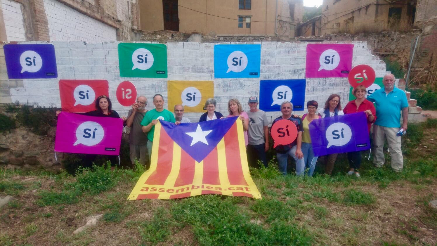 Participants a l'acció de l'ANC de Vic
