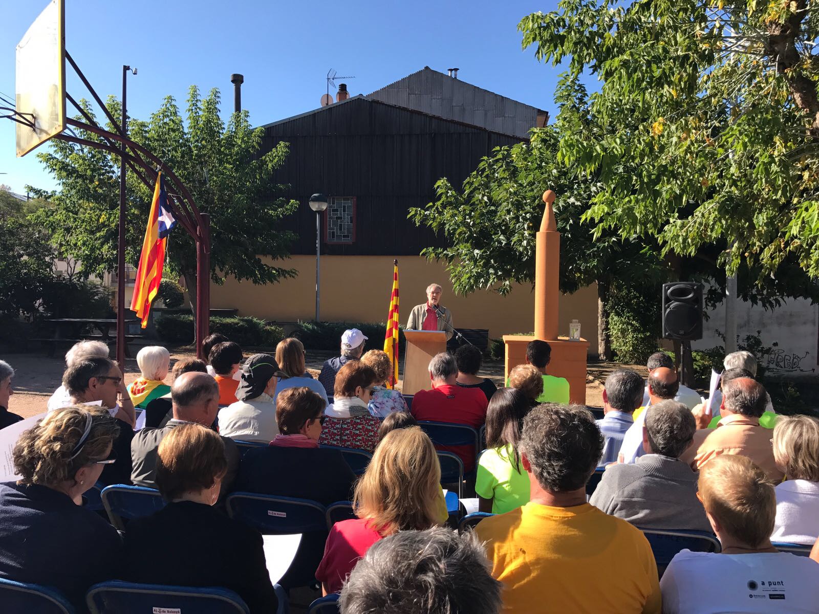 Un moment de l'acte d'aquest matí a Balenyà
